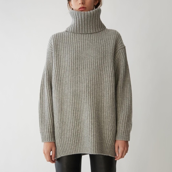 Acne Studios Sweaters - Acne studios Grey Wool Isa Turtleneck oversized sweater